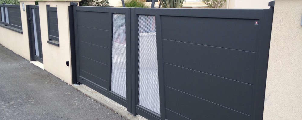 portail tole perforée aluminium