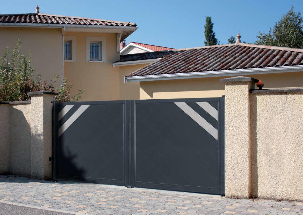 Photos portail aluminium, portail design moderne